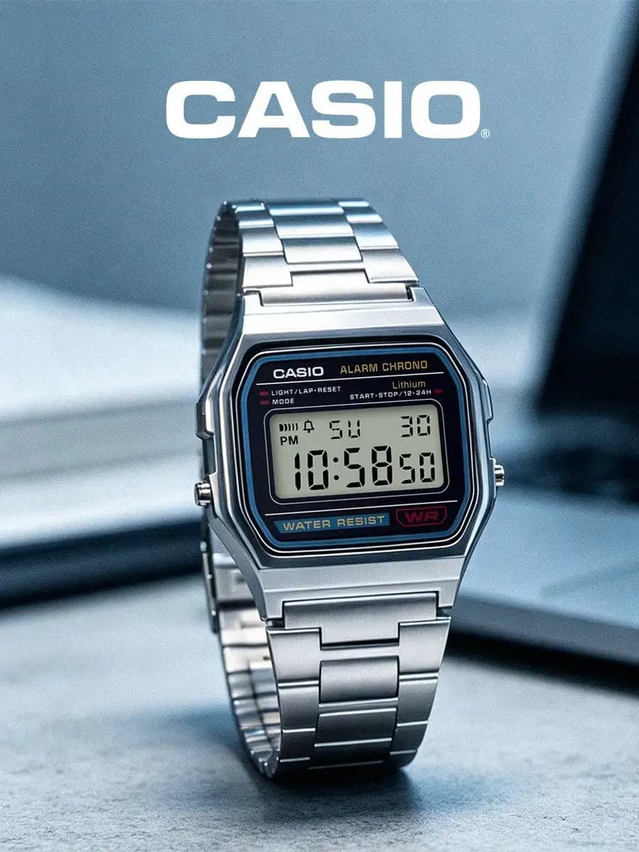 CASIO Watch for Men Women Vintage Digital Watches Retro Small Square Silver Stainless Steel Electronic Sport Relogio Masculino
