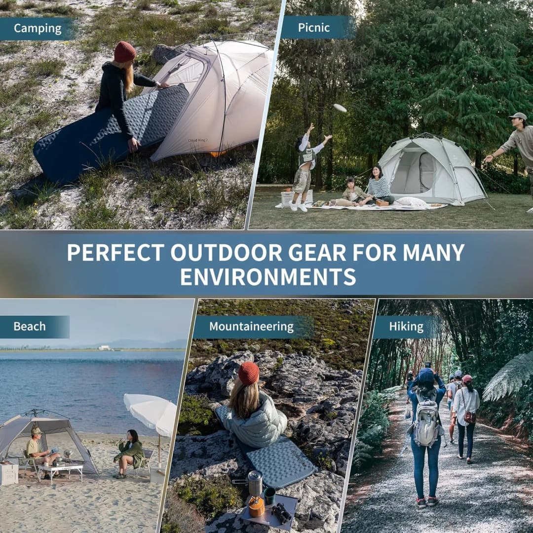 Naturehike Inflatable Mat Ultralight R2.1Air Mattress Sleeping Pad with Foam for Camping Backpacking Hiking Traveling Portable - 6