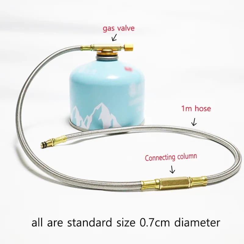 Camping Outdoor Stove Replacement Extend Tube Adapter Extended Gas Hose Extension Accessories - 2