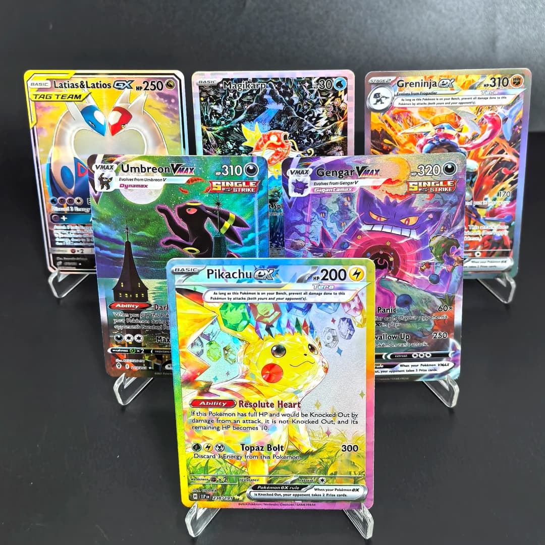 DIY PTCG Pokemon Collection Cards Charizard Rayquaza Lugia Giratina V  Self Made Cards Classic Game Anime Cards Gift Toys - 3