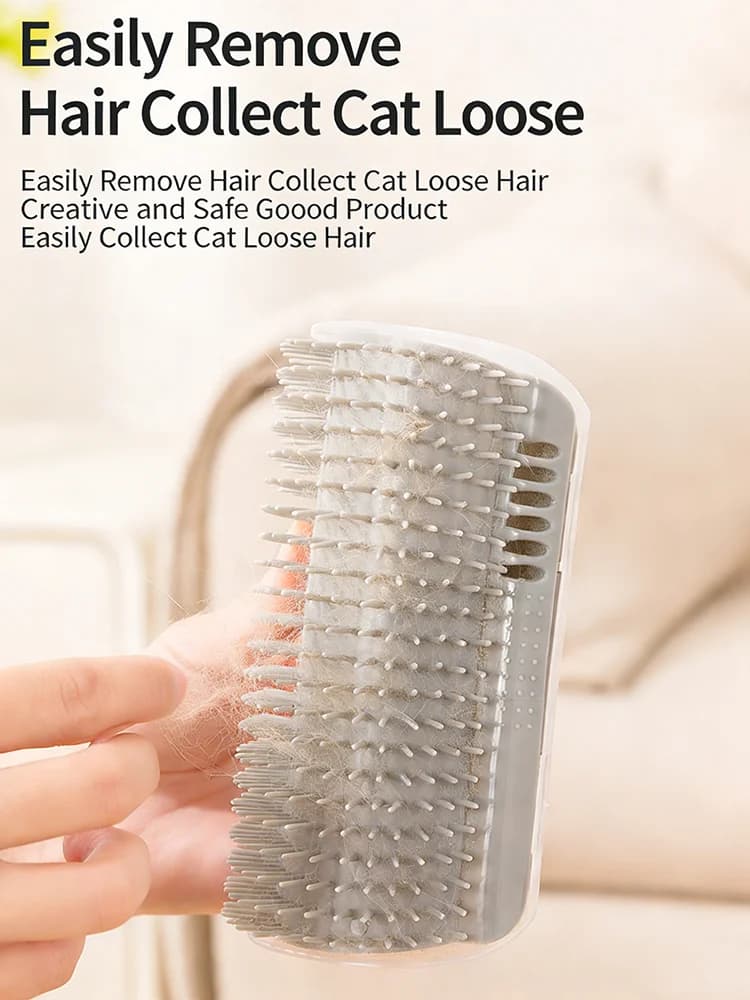Cat Massage Comb Pet Hair Removal Brush Wall Corner Interactive Cat Toy Hair Shedding Cleaning And Itching Relief Scratcher - 6