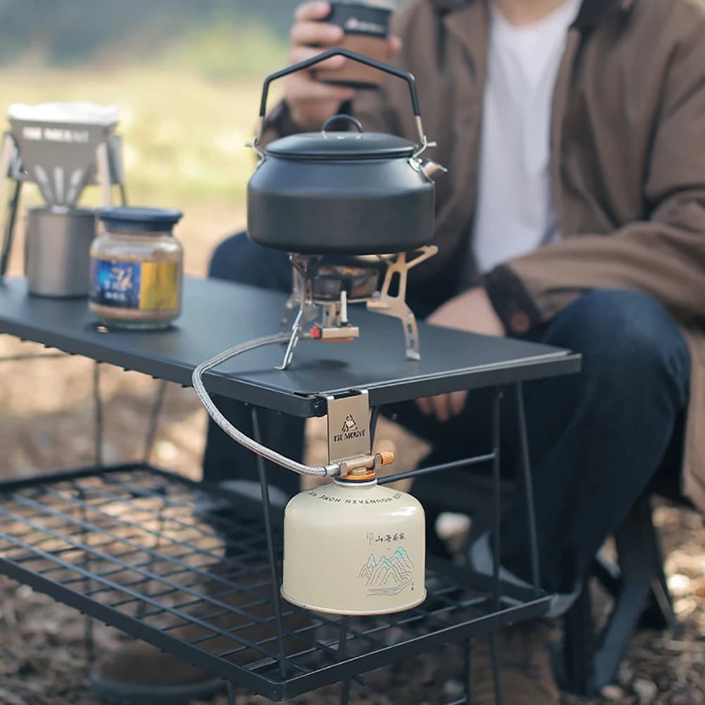 Outdoor Canister Hanging Hook Metal Butane Gas Tank Hanger Clip Butane Fuel Gas Tank Hanger Camping Accessories for Travel - 5