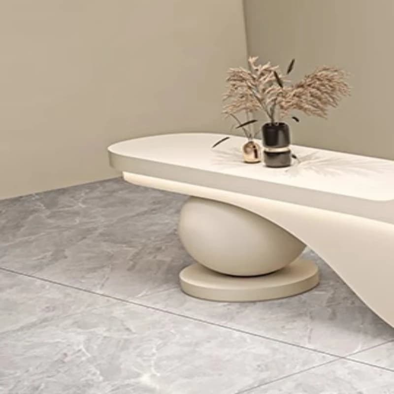 مكاتب استقبال بوديوم حديثة، كاونترات متاجر، مكاتب استقبال مركز العملاء، أثاث لوح صناعي من Vevor، مكتب استقبال MHJDT - 3