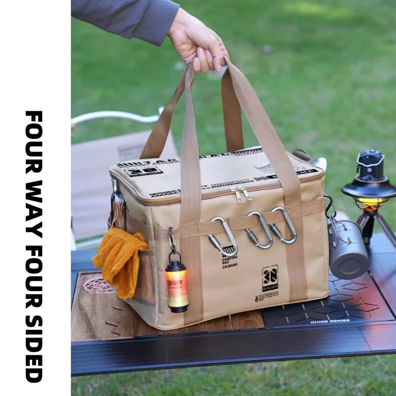 A large-capacity tactical storage bag suitable for camping outdoors, used for storing cooking utensils and tableware - 3