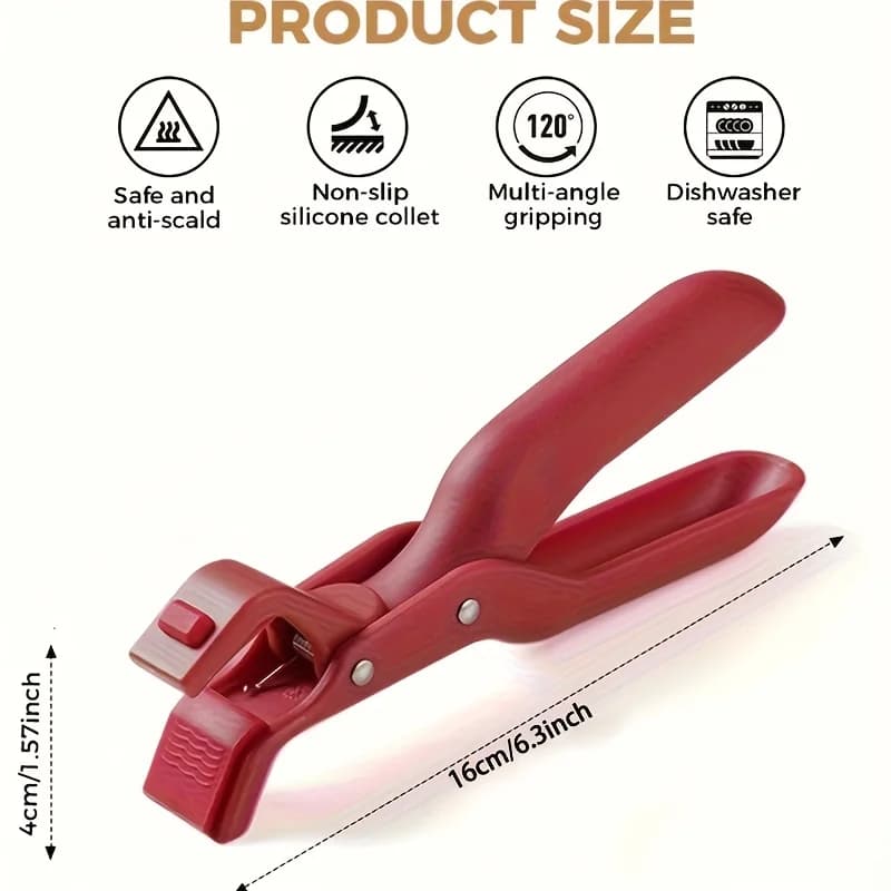 مشبك وعاء مضاد للحرق للاستخدام المنزلي، حامل لوحة سيليكون غير قابل للانزلاق، مشبك وعاء، مشبك أطباق، صينية خبز المطبخ ومشبك باخرة - 2