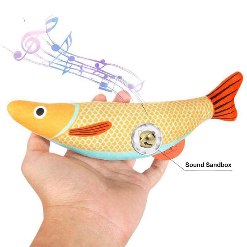 Cat Toy Catnip 3D Simulation Fish Goldfish Kitten Toys Pillowfish Interactive Sounding Cat Chew Bite Plush Toys Cat Supplies - 2