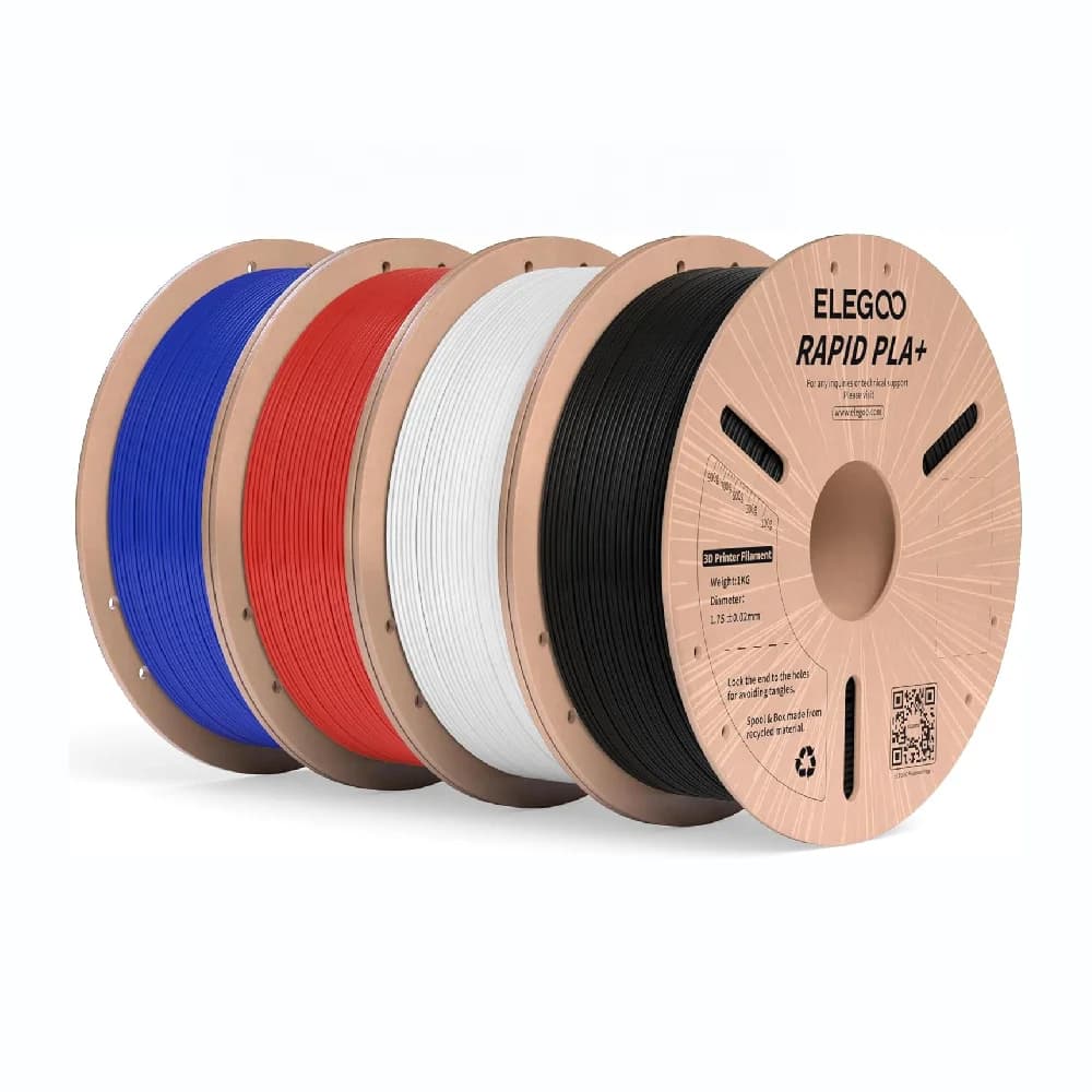 خيط طباعة ثلاثية الأبعاد ELEGOO Rapid PLA+ بقطر 1.75 مم ووزن 1 كجم، بكرة كرتونية لطابعات ثلاثية الأبعاد سريعة