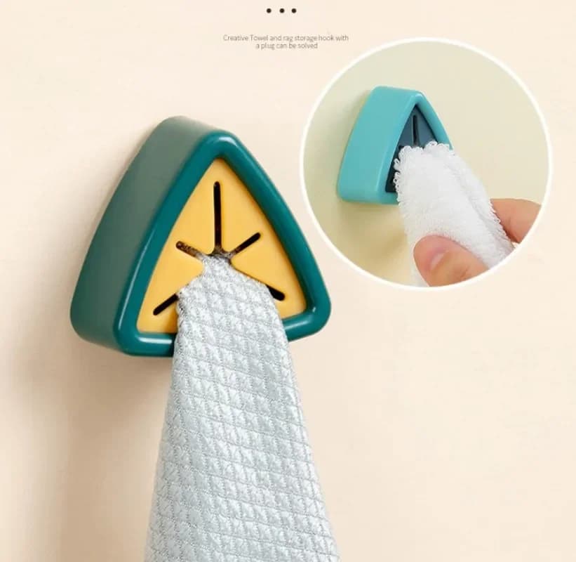Towel Storage Rack Laundry Cloth Rag Hook Non-perforated Storage Rack Clip Sucker Wall Bathroom Kitchen Accessories - 2