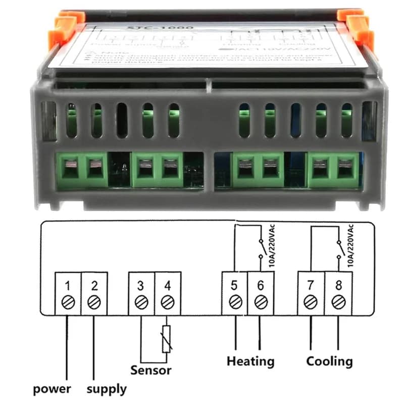 Smart STC-1000 Temperature Controller LED Digital Thermostat Thermoregulator Incubator Relay Heating and Cooling 12 V 220V - 3