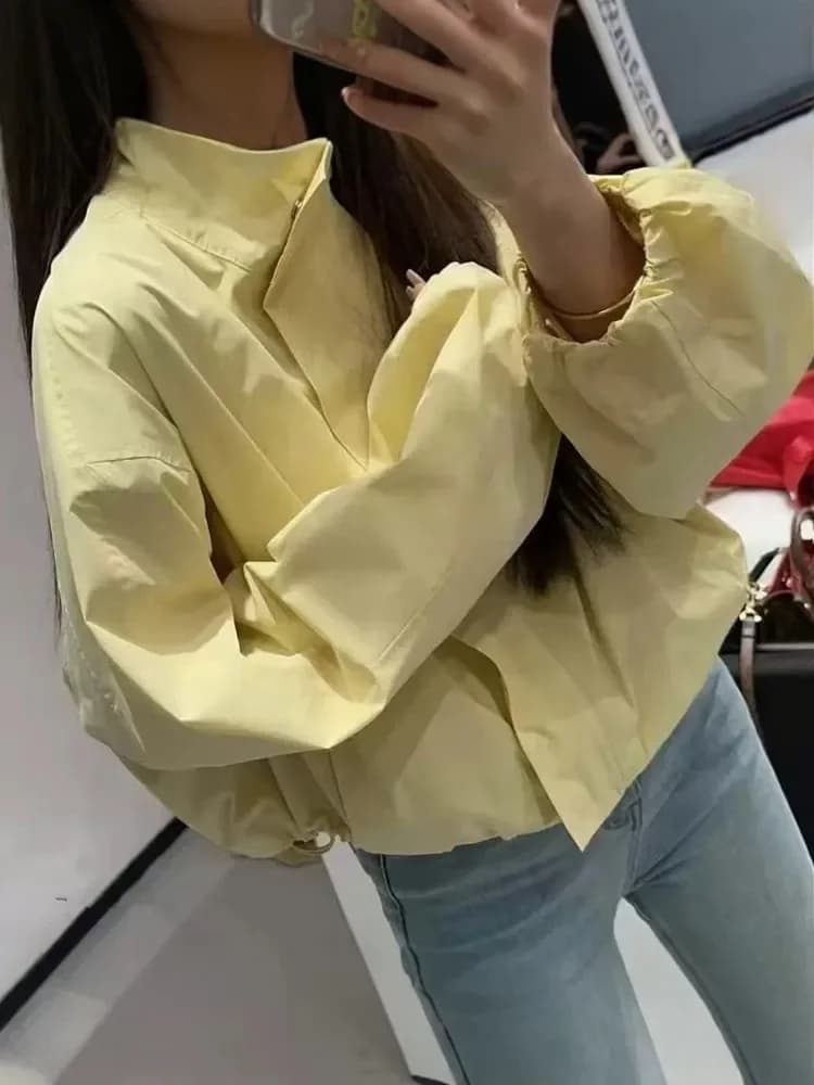 Casual ort Women's Jaet European Sle Spring Summer New Loose Windbreaker Sun Protection Zipper Design Commute Sle - 3