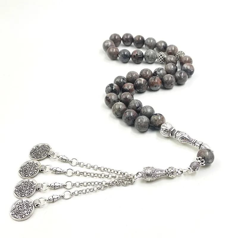 Tasbih Natural flame stone islamic gemstone bracelet turkish prayer beads Ramadan Arabic Accessories Eid gift misbaha - 5