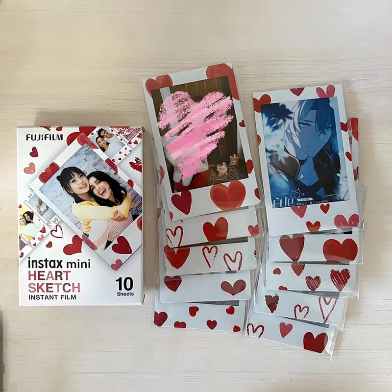ورق صور قلب 3 بوصة فوجيفيلم إنستاكس ميني ورق صور رسم قلب ميني 12/8/9/SE/40/25/90/11/EVO فيلم إنستاكس ميني عالمي