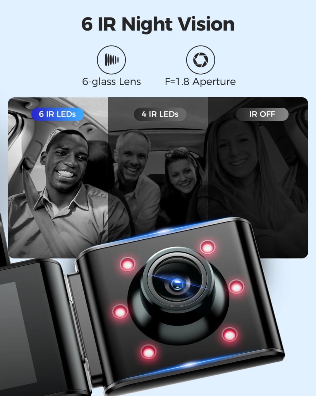 AZDOME M550 Pro 5.8Ghz Wi-Fi Dash Cam 3 Channel Built-in GPS 4K Dash Camera G-sensor Car Camera Night Vision 24H Parking Mode - 4