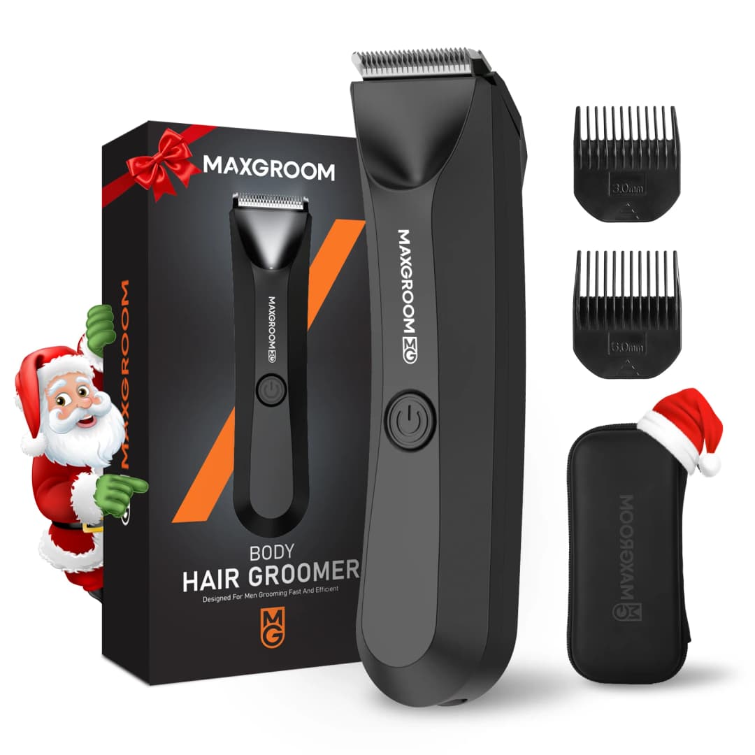 MAXGROOM Shaver for Men Ball Trimmer for Groin Pubic Grooming Body Hair Trimmer Replaceable Ceramic Blade Heads Electric Razor