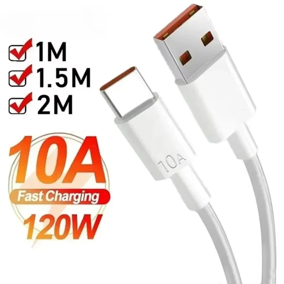 كابل USB نوع C عالمي 120 واط 10A شحن سريع للغاية 1 متر/1.5 متر/2 متر لسلك بيانات Xiaomi Samsung S24 S23 Huawei P70 Honor - 2