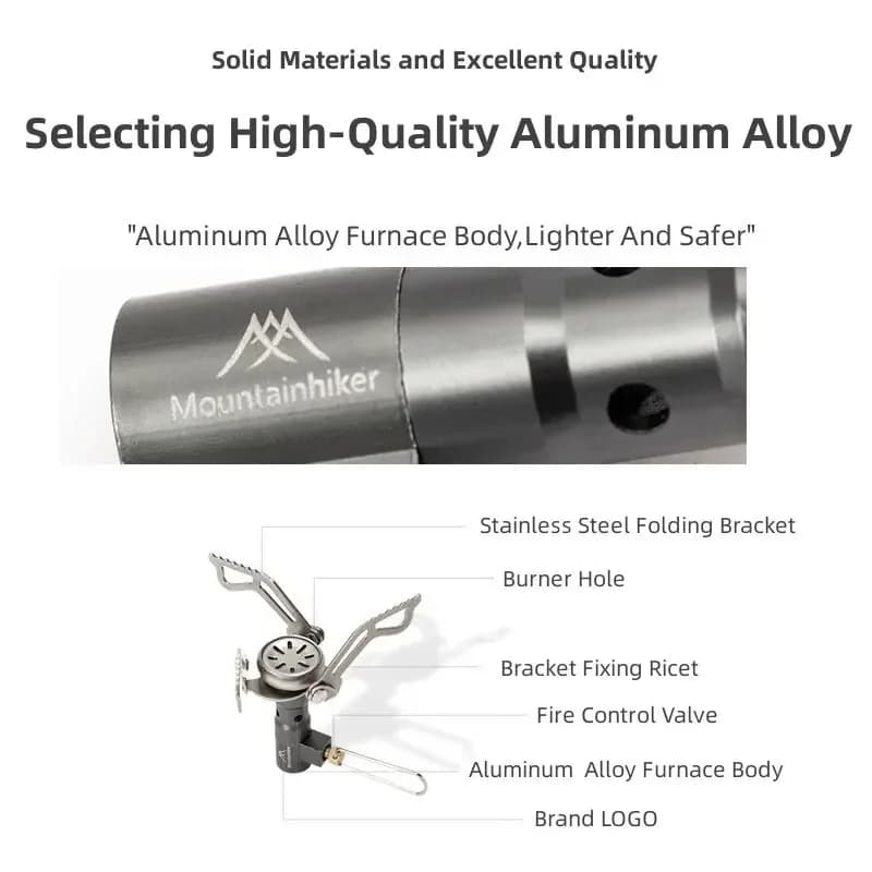 MOUNTAINHIKER Camping Tourist Burner Big Power Mini Gas Stove Cookware Folding Portable Outdoor Picnic Barbecue Survival Furnace - 5