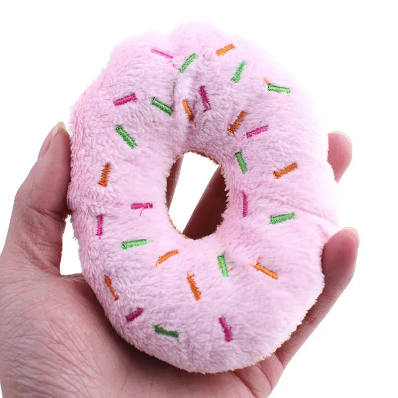 Soft Dog Donuts Plush Pet Dog Toys For Dogs Chew Toy Cute Puppy Squeaker Sound Toys Funny Puppy Small Medium Dog Interactive Toy - 6