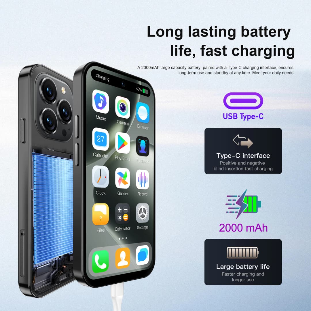 SERVO S16 MINI 4G LTE Pocket Smartphone 4.0 inch Screen Android12.0 OS 2/3GB+16/64GB Google Store WiFi Face ID Mini Smart Phones - 6
