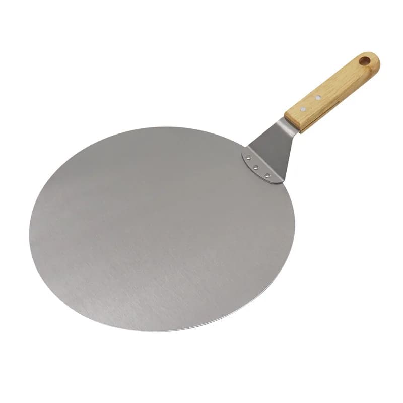 مقشر بيتزا من الفولاذ المقاوم للصدأ بمقبض خشبي - مجرفة خبز احترافية لنقل الفرن واستخدام المطبخ المنزلي - 6