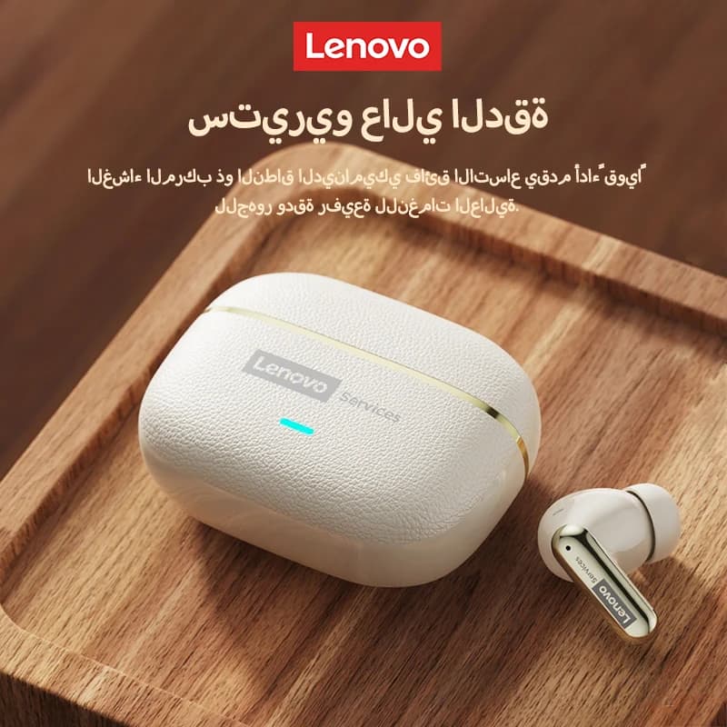 سماعات أذن لينوفو LE208 لاسلكية من الجلد بلوتوث 6.0 ENC تقليل الضوضاء سماعات رأس للألعاب منخفضة الكمون - 4