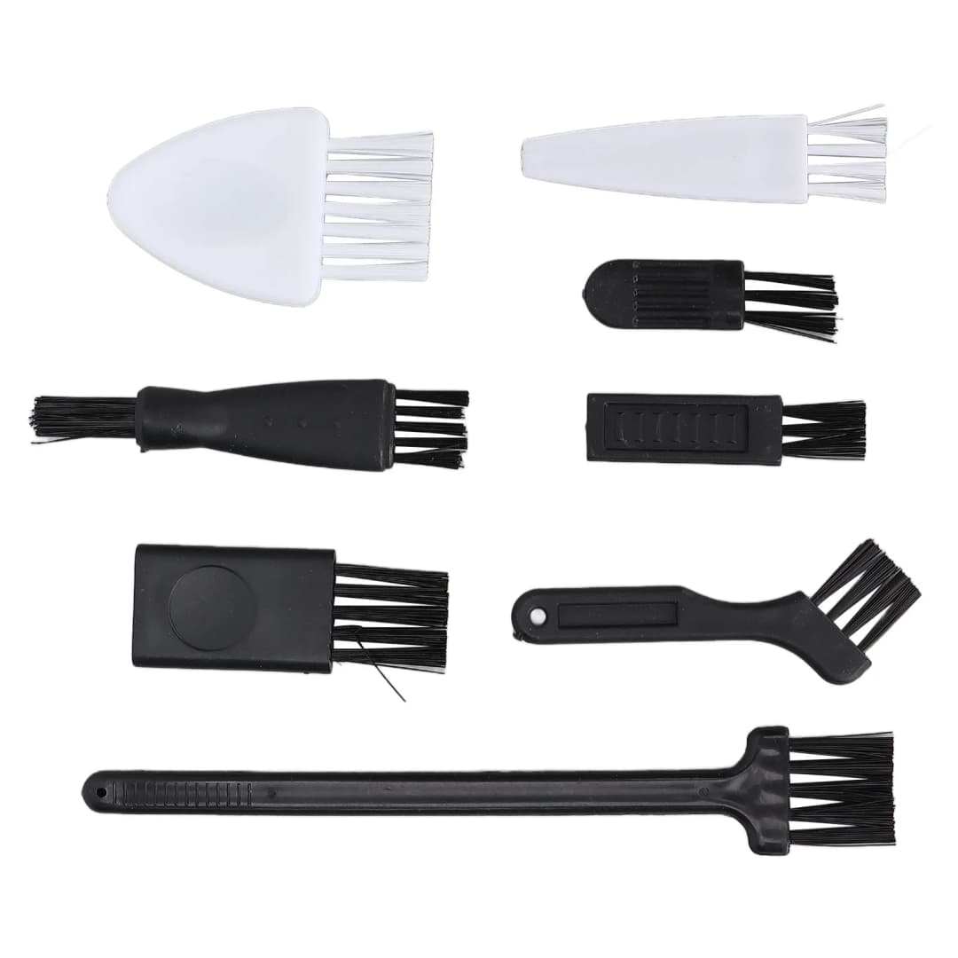 مجموعة فرش تنظيف ماكينة الحلاقة الكهربائية، 8 قطع لتنظيف الأجهزة المنزلية وإكسسوارات الكمبيوتر - 2