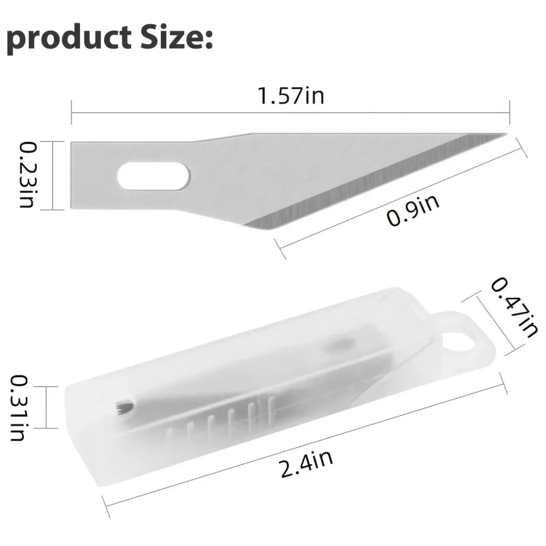 Hobby Knife with 1Steel Knife Exacto 1 Pcs Stainless 1 Pcs Craft Knife Exacto Blade Kit, 1pcs Steel 15CM Ruler for Art, - 2