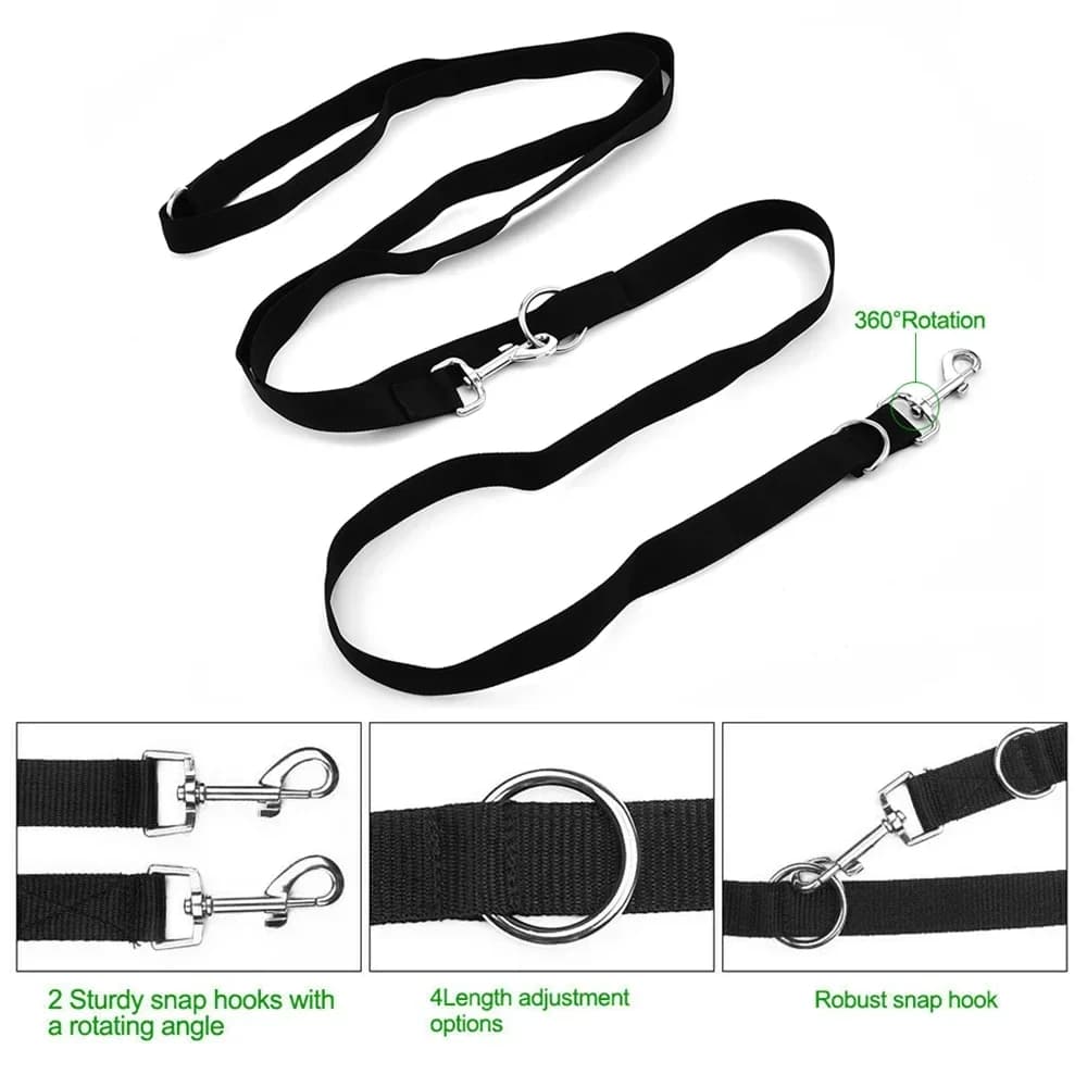 Adjustable Dogs Walking Training Lead Police Style Control Dog Lead Leash Dog Chain Dog Leashes Safety Pet Leashes - 5