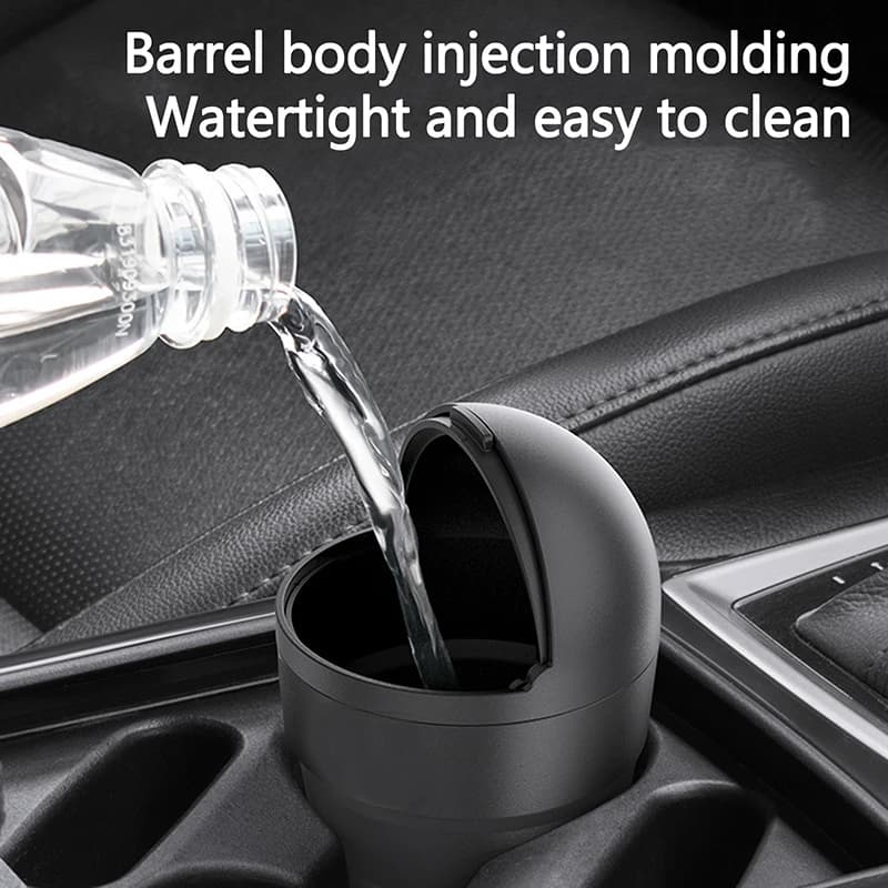Car Trash Can Universal Auto Organizer Storage Box With Swing Lid Cute Mini Automotive Leakproof Vehicle Trash Bin For Car - 3