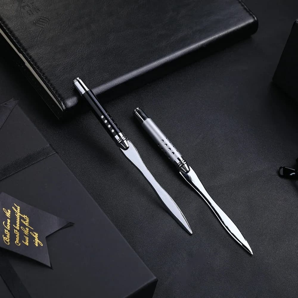1pc envelope opening metal letter opener, metal cutting letter opener, creative office gifts gift cutting letter knife - 3
