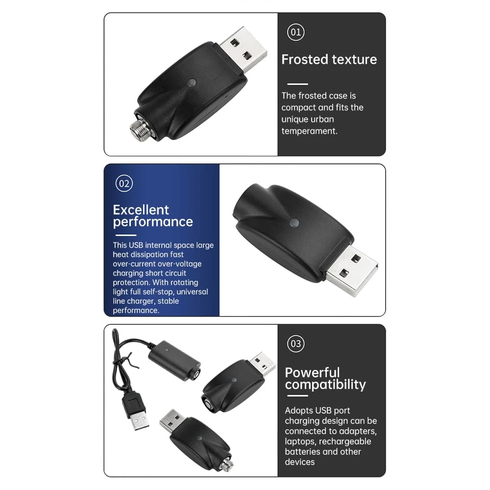 شاحن 510 خيط مع حماية الشحن الزائد متوافق مع شحن USB محول محمول 510 شاحن USB ذكي عالمي - 4