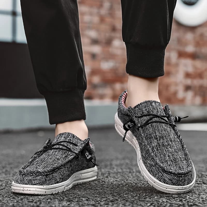 Men Shoes Casual Canvas Loafers Shoes Light Breathable Flats Leisure Male Vulcanized Shoes Walking Sneakers Plus Size 39-46 - 6