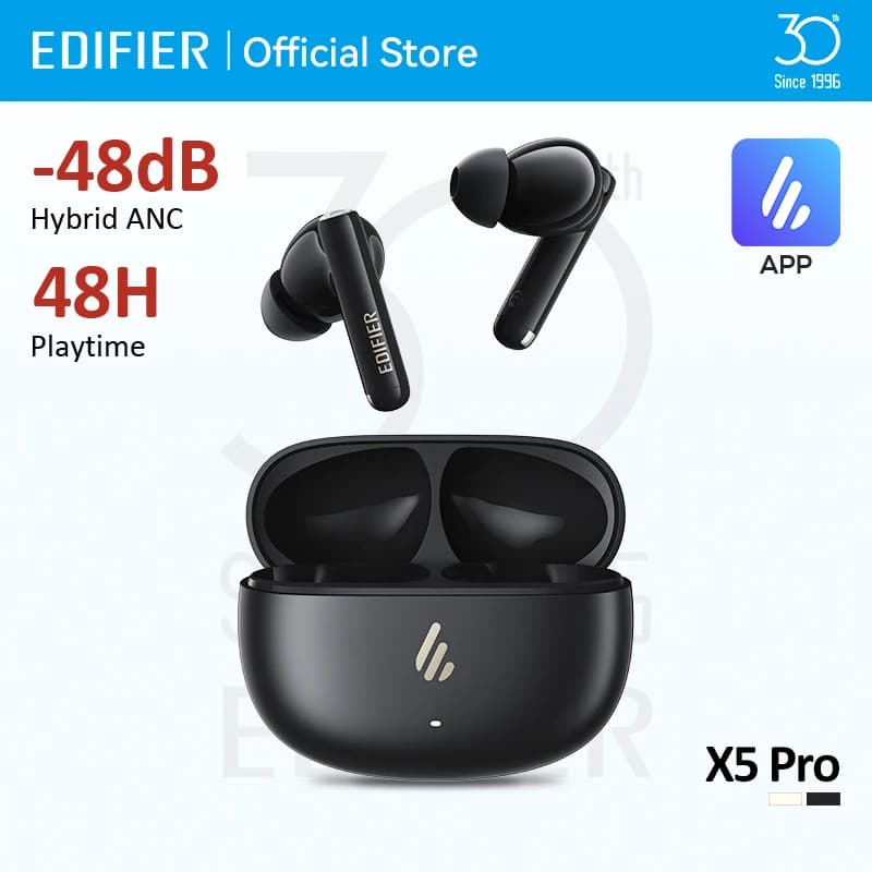 Edifier X5 Pro Active Noise Cancelling TWS Bluetooth Earphones Wireless Earbuds IP55 Waterproof Gaming Mode Fast Charging