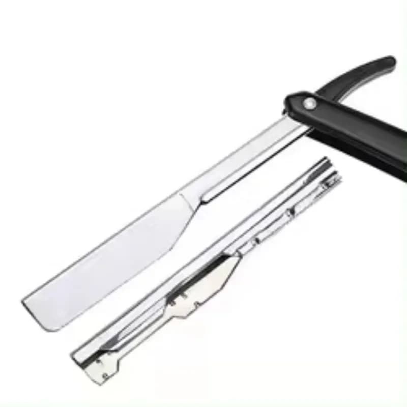 2 Colors Professional Manual Shaver Straight Edge Stainless Steel Sharp Barber Razor Shaving Beard Cutter Shaving Scabbard - 3