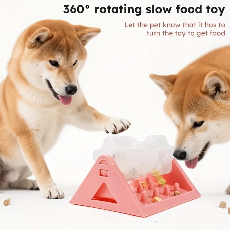 Interactive Dog Food Dispenser Toy - Puzzle Feeder with Leak-Proof Design, Slow-Feeding Design & Durable PP Material for Dogs - 3