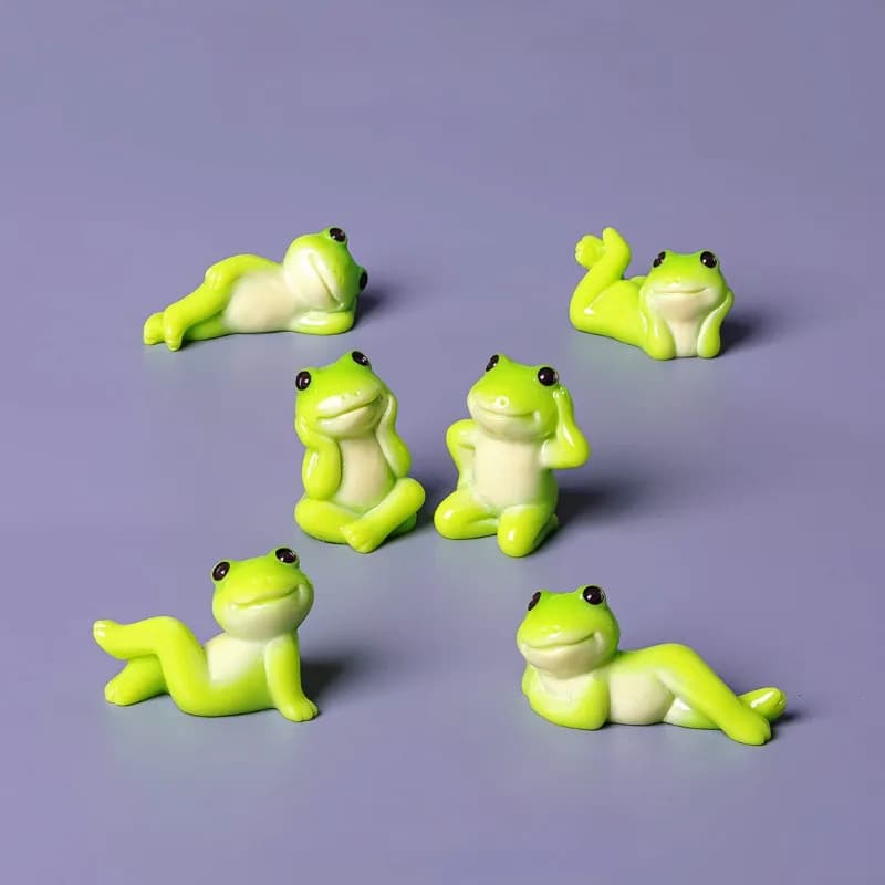 Creative Cartoon, Funny Frog Doll, Micro Landscape Accessories, Resin Crafts, Car Desktop Ornaments