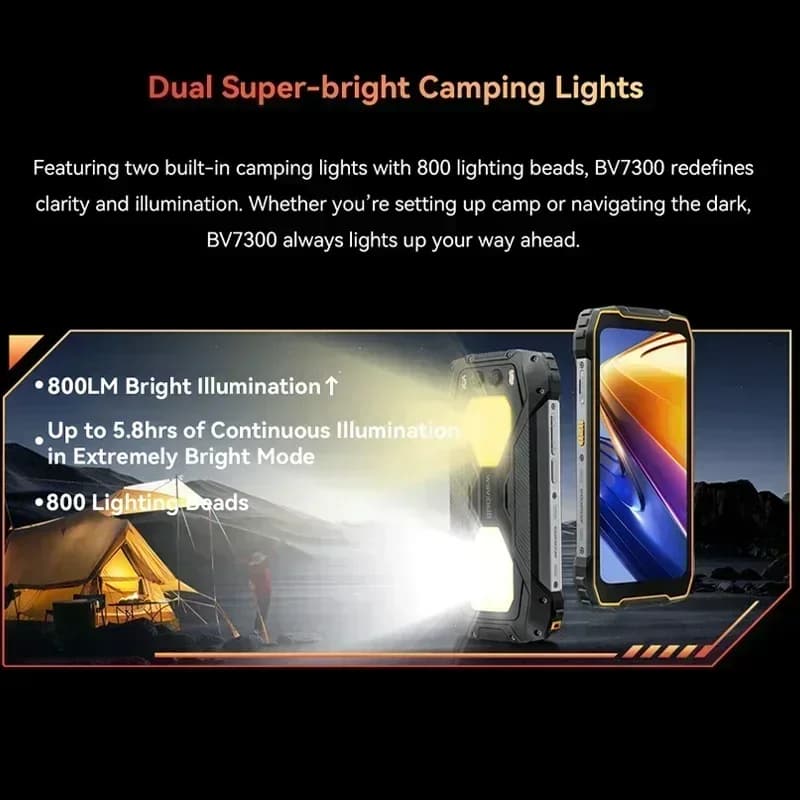 Blackview BV7300 Rugged Smartphone 6.67'' HD+ IPS 90Hz Display Dual Camping Light  15000mAh 45W Fast Charge NFC Android 14 - 3