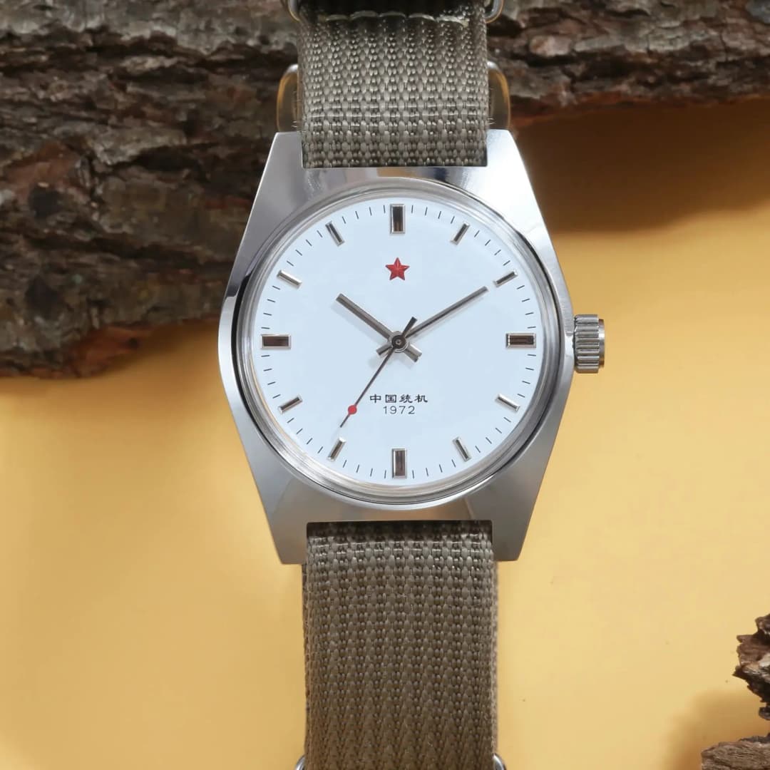 ساعة رجال 7120 يدوية الملء، مقاس 36 ملم، فولاذ مقاوم للصدأ، مقاومة للماء، تصميم ريترو (مناسبة للدروب شيبينج)