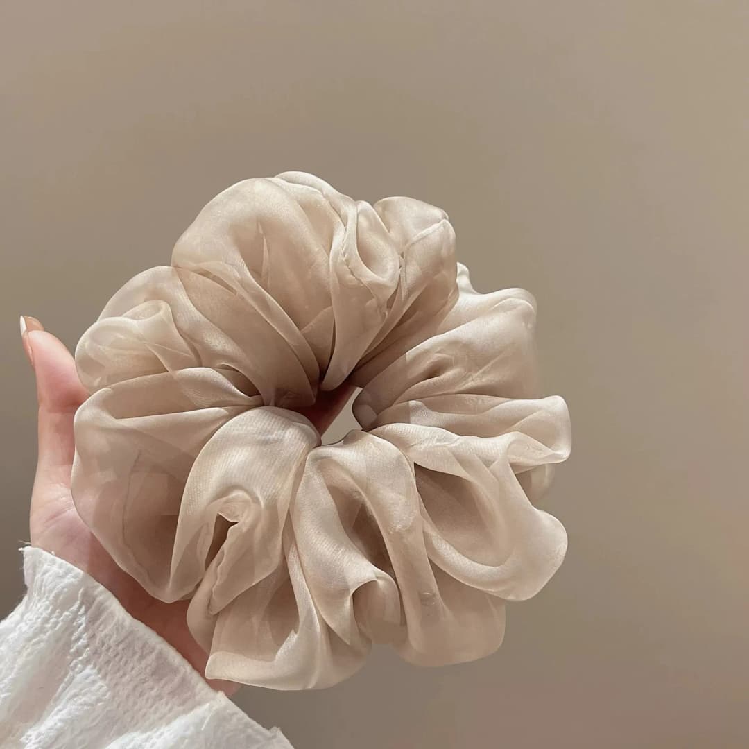 الصيف المتضخم شبكة الشعر التعادل الحلو الرياح الشيفون كبير رئيس 2024 كرات جديدة الشعر الدائري للفتيات إكسسوارات الشعر - 5