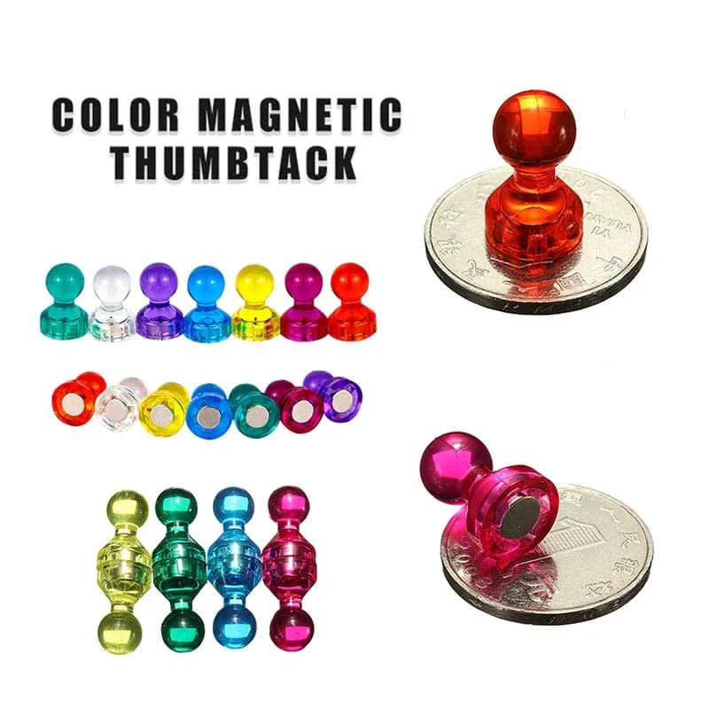 Strong Neodymium Noticeboard Pin Magnets Fridge DIY Whiteboard Uses in Office Advertising Education and Other Pur 10pcs - 4