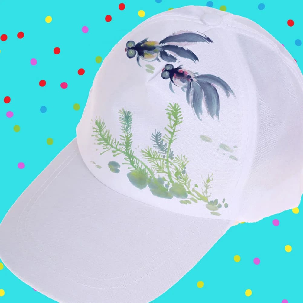 3 Pcs Cotton Baseball Hat Blank White Cap Bulk Stylish Blank Peak DIY Painting Hats Unisex - 6
