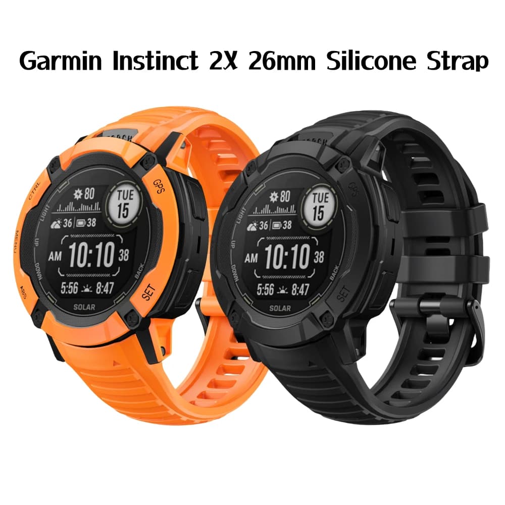 Garmin 26mm Silicone Easy Fit Strap For Instinct 2X Quick Release Watch Band Rubber Bracelet Sport Wristband - 3