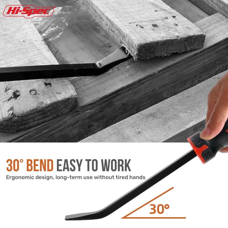 مجموعة أدوات Hi-Spec الجديدة الثقيلة، عتلة 8-12 بوصة، 2 قطعة، رأس منحني، مفك براغي، أداة متعددة الاستخدامات بمقبض مريح - 4