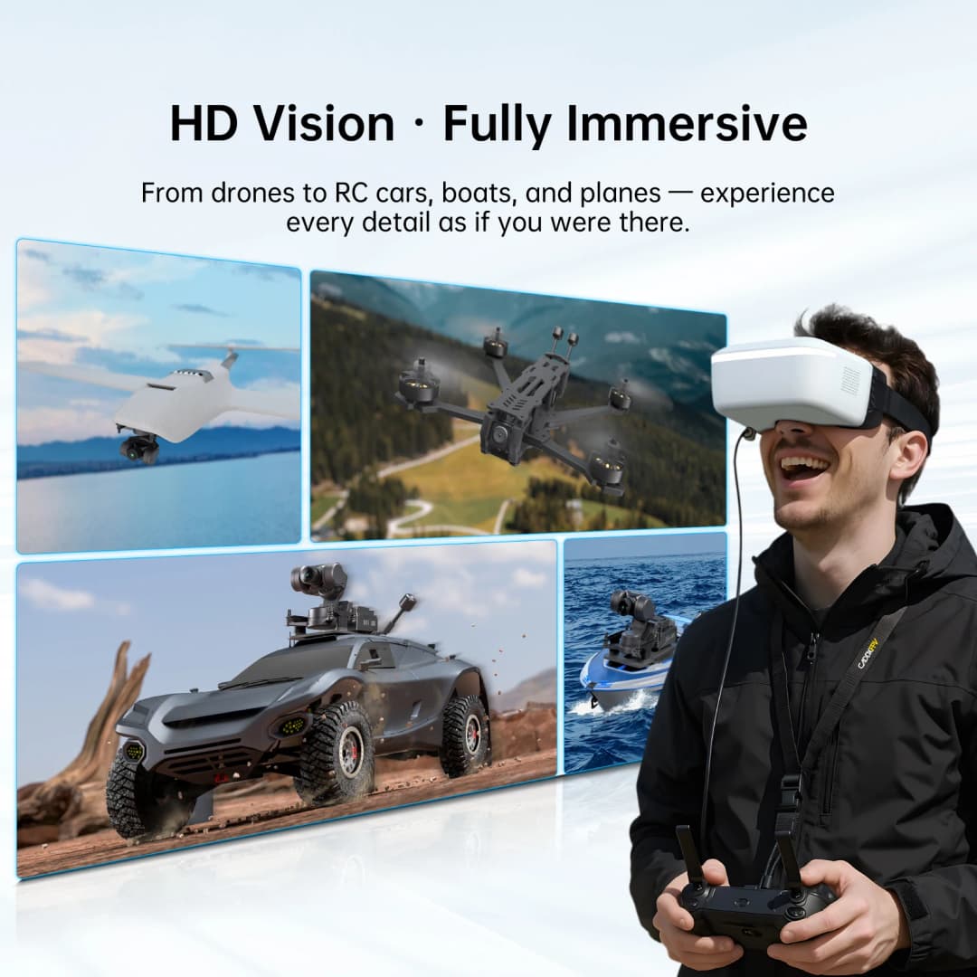 Caddx Walksnail Avatar HD FPV Goggles L 1920x1080 4.5 Inch 4km Distance Head Tracking for RC Cars FPV Drones Fixed-wing Gimbal - 6