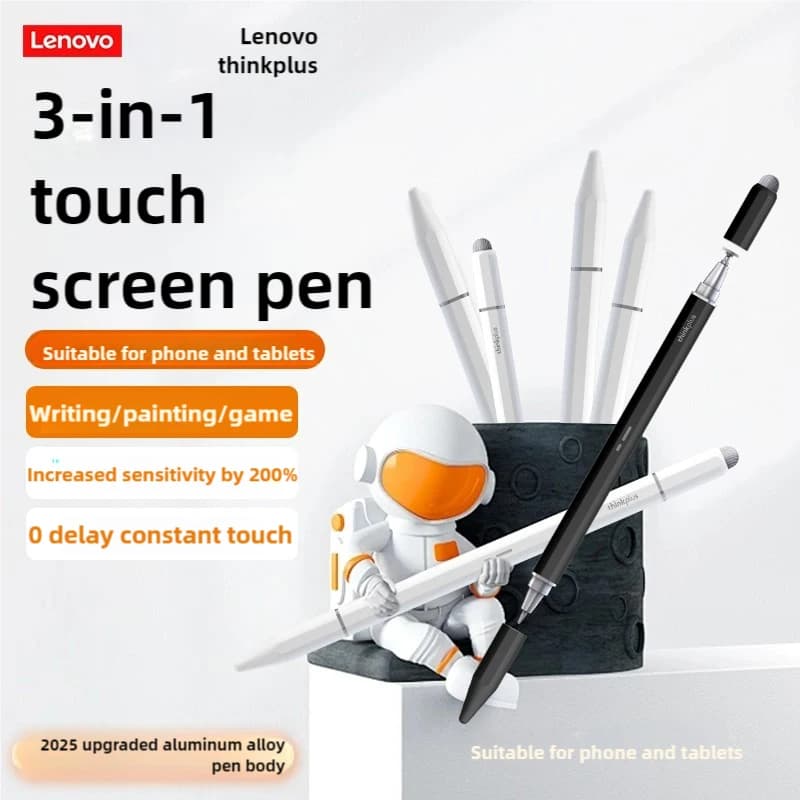 Lenovo Stylus Universa Pen For Android IOS Capacitive Screen For iPad Apple Huawei Xiaomi Samsung Tablet three tips Pencil