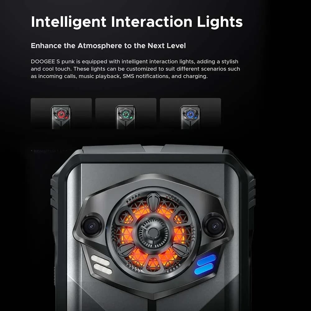 هاتف محمول DOOGEE S Punk متين إصدار عالمي أندرويد 14 شاشة 6.58 بوصة FHD+90Hz IPS 16GB (6+10) + 256GB بطارية 10800mAh كاميرا 50MP - 3