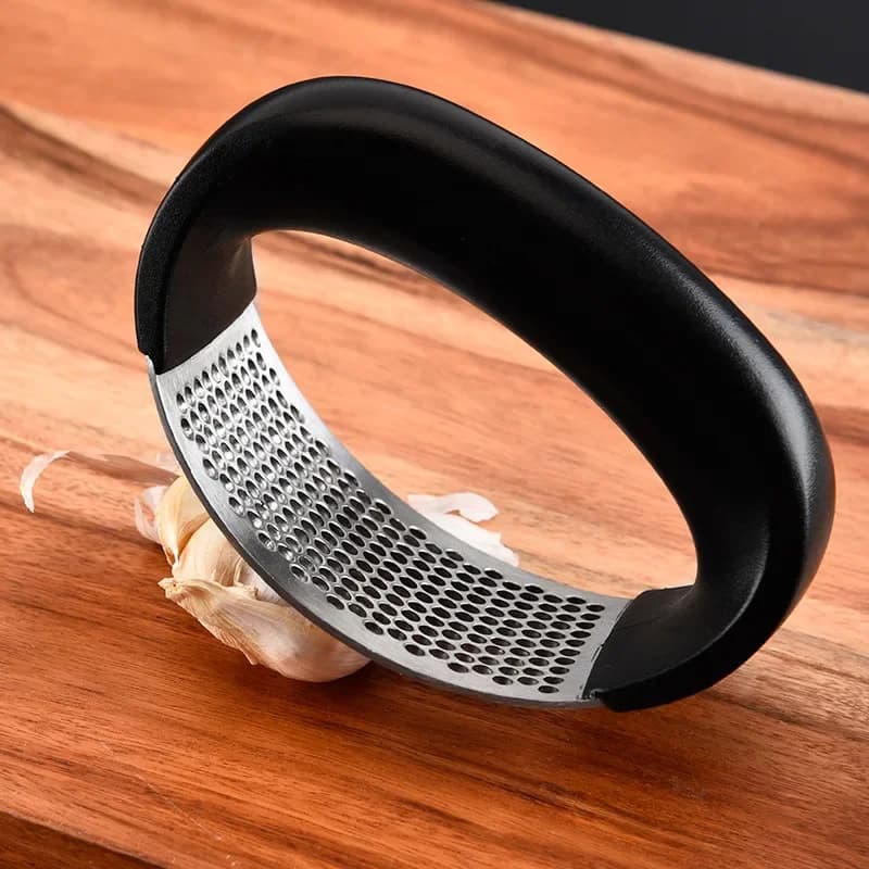 كبسثة ثوم يدوية من الفولاذ المقاوم للصدأ لفرم الثوم والخضروات والفاكهة، أدوات مطبخ عملية - 3