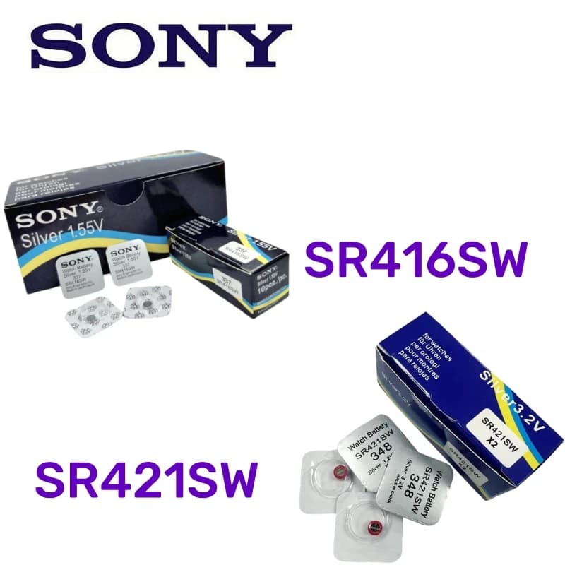 10-40 قطعة بطارية SONY الأصلية 337 SR416SW ساعة SR421SW 348 بطارية تغليف مستقل sr416sw 337 sr421sw 348 sr 416