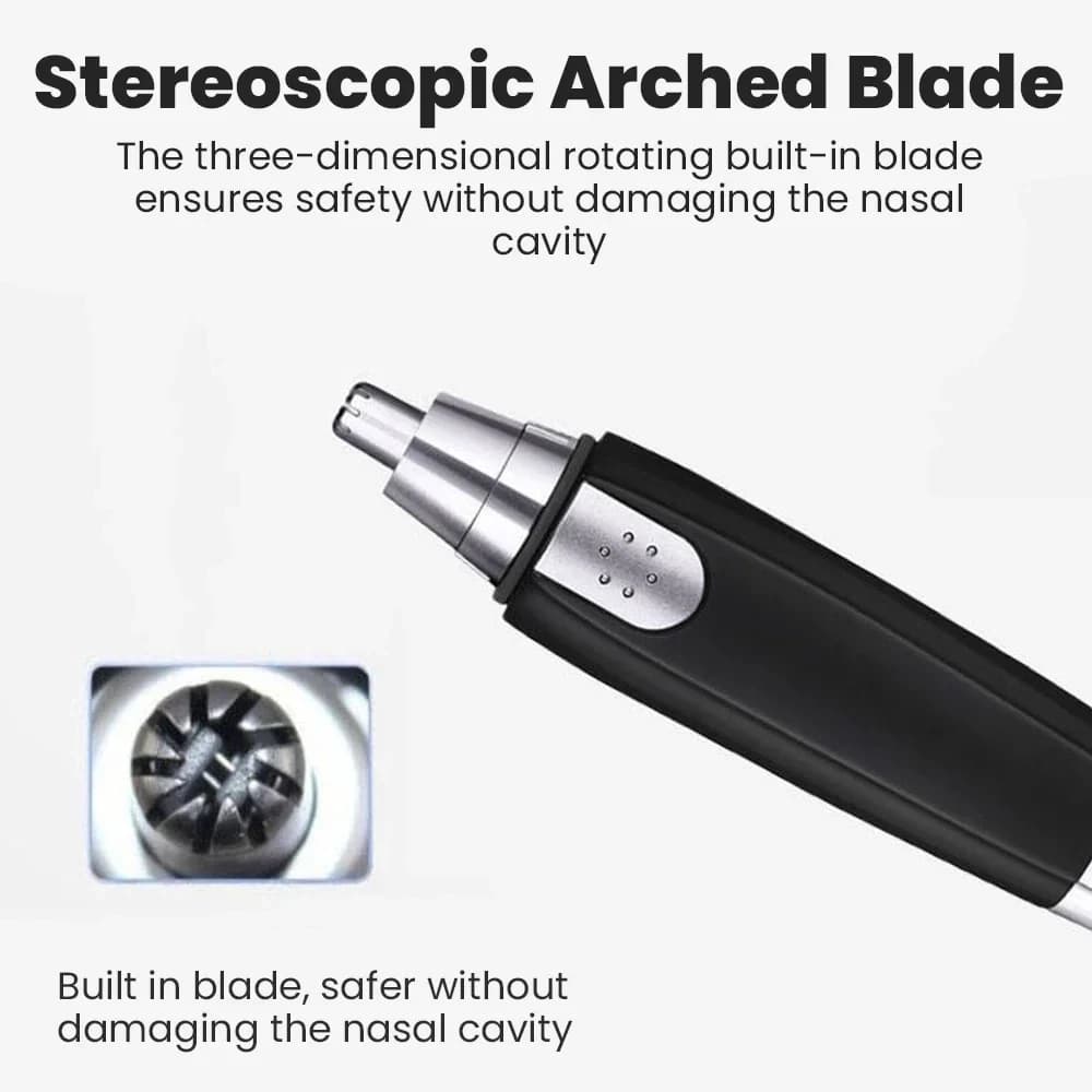 ماكينة تشذيب شعر الوجه 3 في 1 قابلة لإعادة الشحن - ماكينة حلاقة كهربائية غير مؤلمة للأنف والأذن والحواجب للرجال والنساء، مجموعة أدوات العناية المحمولة - 4