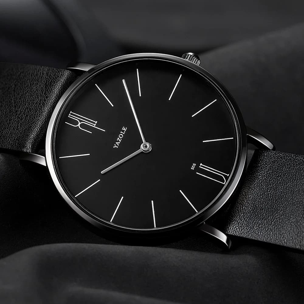 Luxury Top Brand Men's Quartz Wrist Watches Men Business Leather Quartz Clock Women Men's Watches Man's Wristwatch Gifts for Men - 3