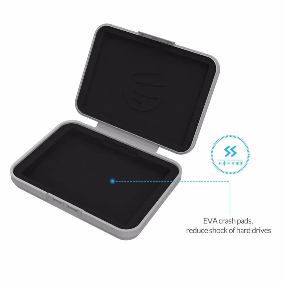 ORICO 3.5 Inch Portable Hard Drive Bags & Case HDD Protective Moisture-proof Storage Box for HDD Black Hard Drive Box - 3